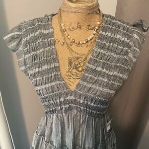 Gray baby doll dress sun dress.